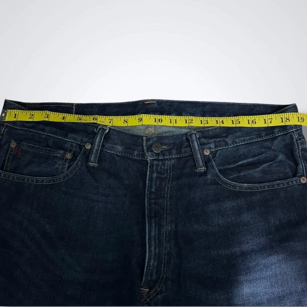 Polo Ralph Lauren Jeans Mens 36 X 30 Slim Straight Blue Denim Y2K Dark Wash